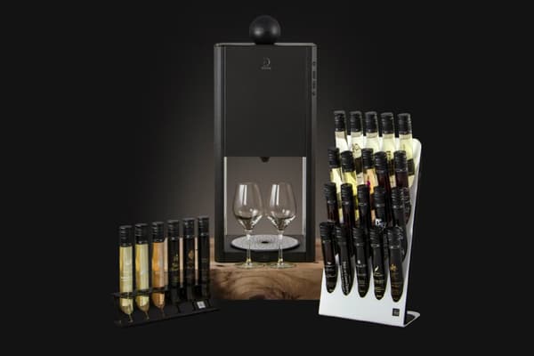 La machine à vin D-Vine permet de servir des vins au verre et à la température adéquate.