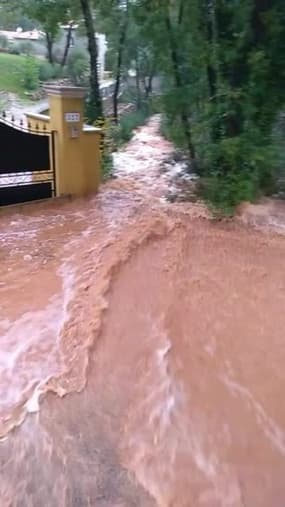 La commune de Thoronet après de fortes pluies  - Témoins BFMTV