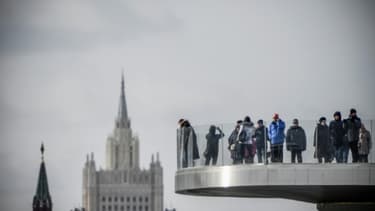 Vue sur le ministère russe des Affaires étrangères et un tour du Kremlin à Moscou, le 17 mars 2018