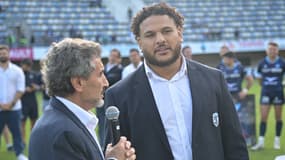 Le président du MHR, Mohed Altrad, avec Mohamed Haouas en mai 2023