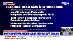 Colère des agriculteurs: de fortes perturbations sur la M35 jusqu'à jeudi matin