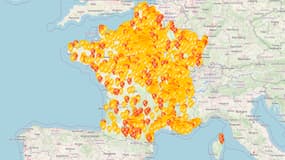 La France était encore recouverte de stations en rupture partielle et totale sur la carte mise en ligne par le site mon-essence.fr ce mercredi 2 novembre au matin.