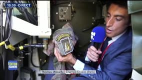 14-Juillet: Thomas Misrachi embarque à bord d'un véhicule haute mobilité de l'Armée de terre