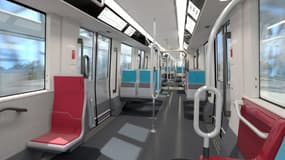 Le design intérieur des rames de la future ligne 18 du nouveau métro francilien a été dévoilé le mercredi 15 février 2023.