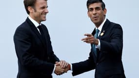 Emmanuel Macron et Rishi Sunak.