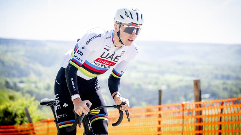 Tadej Pogacar en reconnaissance a Liege Bastogne Liege le 24 04 2026 2275761