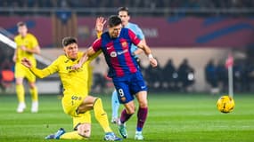 Robert Lewandowski lors de Barça-Villarreal, le 27 janvier 2024.