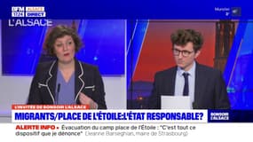 Migrants de la place de l'Etoile: la maire de Strasbourg affirme faire des propositions à la préfète "depuis plusieurs mois"