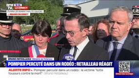 Pompier percuté dans un rodéo: la victime "lutte toujours contre la mort", assure Bruno Retailleau qui exprime sa "solidarité"