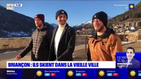 Briançon: ils skient dans la vielle ville