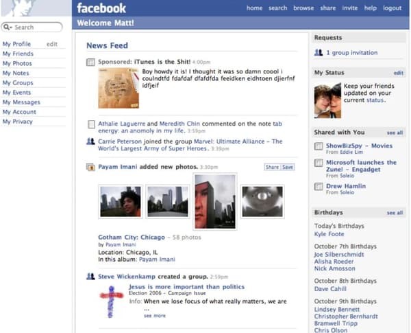 Facebook en 2006