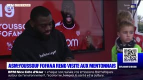 Menton: Youssouf Fofana, milieu de l'AS Monaco, à la rencontre des enfants