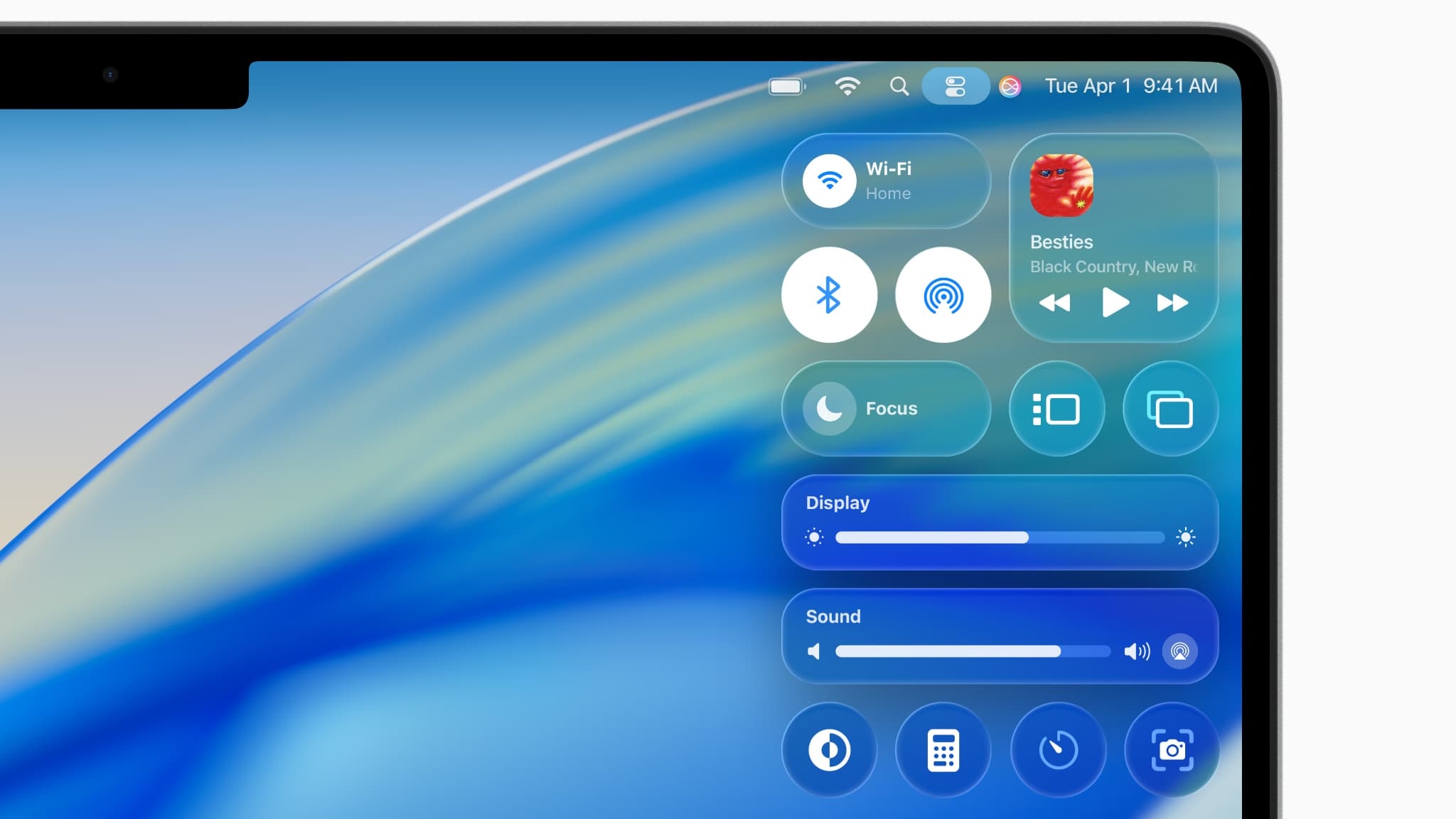 Le nouveau design Liquid Glass de l'interface de macOS Tahoe