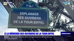 Paris: une esplanade rendant hommage aux ouvriers de la Tour Eiffel inaugurée