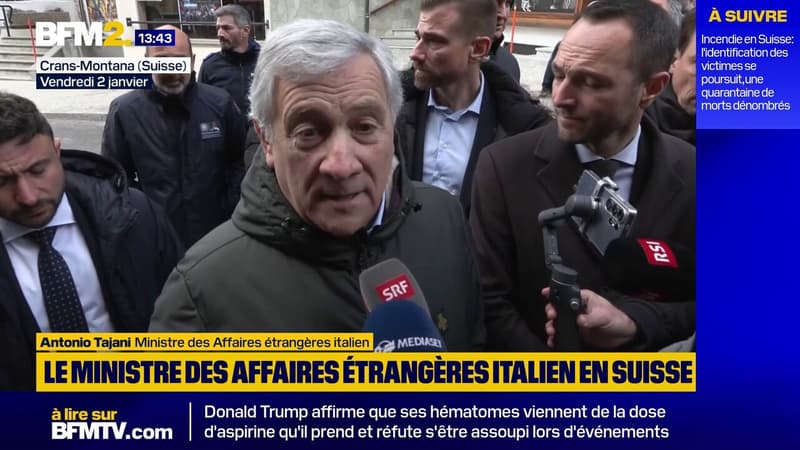 "C'est un désastre" : le ministre des Affaires étrangères italien à Crans-Montana