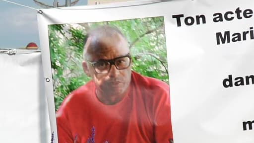 A Marignane, des photos de Jacques Blondel, le retraité tué jeudi en tentant d'intercepter des malfaiteurs, sont affichées dans toute la ville, avant la marche blanche lundi soir.