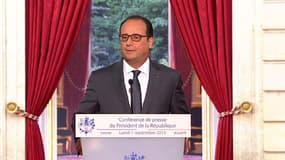 François Hollande lors de sa conférence de presse du 7 septembre 2015