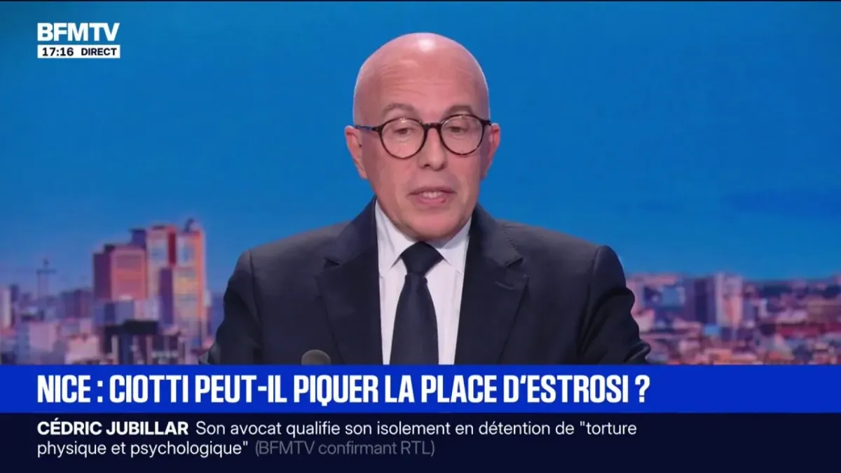 Municipales de Nice: ric Ciotti, candidat  la mairie de Nice, assure  "remettre de l'ordre dans la rue et dans les comptes"