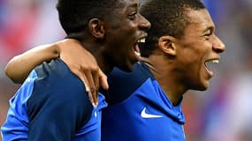 Ousmane Dembélé et Kylian Mbappé