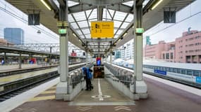 La gare de Lyon Part-Dieu vide lors d'une grève à la SNCF le 7 décembre 2022