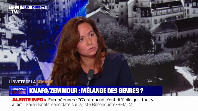 Sarah Knafo (Reconquête): avec Éric Zemmour, &quot;on a la même ambition pour la France&quot;