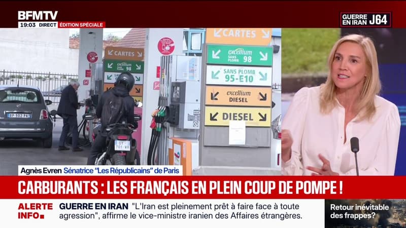 Prix des carburants: "Ce qui est scandaleux, c'est l'attitude de l'État qui prélève 60 % de taxes sur le prix à la pompe", explique Agnès Evren, sénatrice (LR)