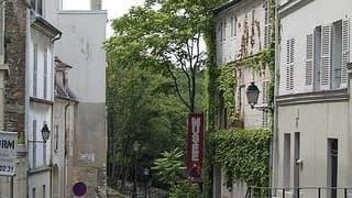 Rue Cortot, musée Montmartre, dans le 18ème arrondissement de Paris