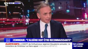 Colonisation: "Les Algériens pourraient nous être reconnaissants", estime Éric Zemmour
