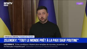 "Tout le monde prêt à la paix sauf Poutine", déclare Volodymyr Zelensky