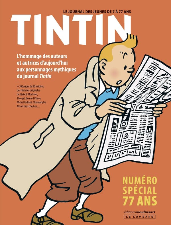 Couverture du numéro exceptionnel du journal "Tintin"