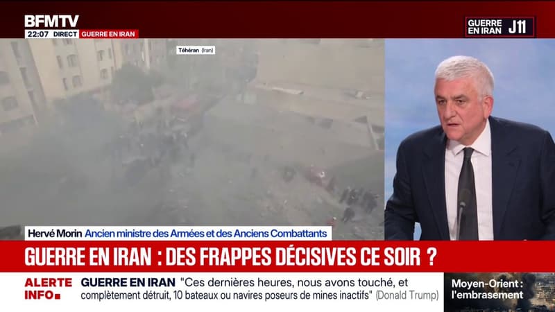 "L'Iran tire huit à neuf fois moins de missiles qu'au début de l'opération", affirme l'ancien ministre des Armées Hervé Morin