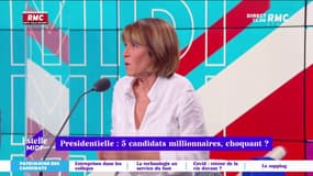 Présidentielle : 5 candidats millionnaires, choquant ? "Ce n'est pas choquant du tout, ce qui est important c'est comment a été gagné cet argent" juge Catherine Rambert.
