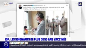 Ile-de-France: des premiers soignants de plus de 50 ans de l'AP-HP ont été vaccinés contre le coronavirus