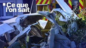 L'épave d'avion après la mort de trois personnes dans le crash d'un avion de tourisme, à Champhol, au nord de Chartres, le 27 juin 2025.