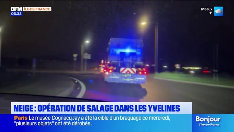 Yvelines: opérations de salage sur les routes en prévision des chutes de...