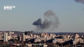 Des explosions dans la ville de Kiev après un bombardement russe - Image d'illustration 