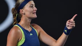 Kristina Mladenovic lors de l'Open d'Australie 2018