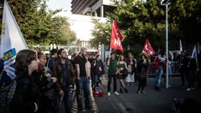 Manifestation contre la condamnation de plusieurs étudiants suite aux protestations du milieu étudiant au mois d'avril 2018