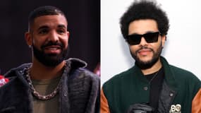 Les artistes canadiens Drake et The Weeknd.