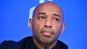 Thierry Henry lors de sa conférence de presse de présentation comme sélectionneur de l'équipe de France Espoirs, le 29 août 2023