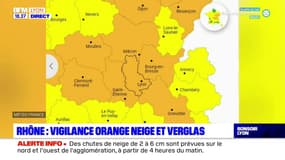 Rhône : vigilance orange neige et verglas ce mercredi