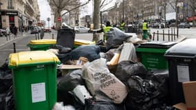 Grève des éboueurs à Paris le 13 mars 2023 contre la réforme des retraites