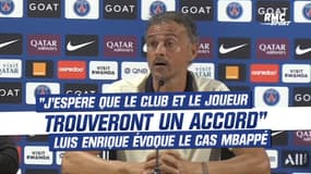 PSG : "J'espère que le club et le joueur trouveront un accord", Luis Enrique évoque le cas Mbappé