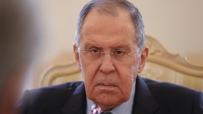 Le chef de la diplomatie russe, Sergueï Lavrov, le 26 avril 2022 à Moscou