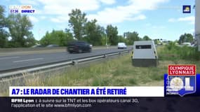 Solaize: le radar de chantier de l'A7 a été retiré