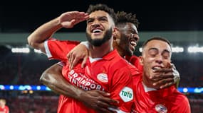 Les joueurs du PSV contre le Rangers FC, à Eindhoven le 30 août 2023