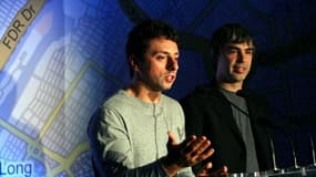 Larry Page et Sergey Brin en 2008