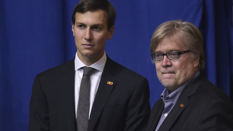 Jared Kushner et Stephen Bannon, en septembre 2016.