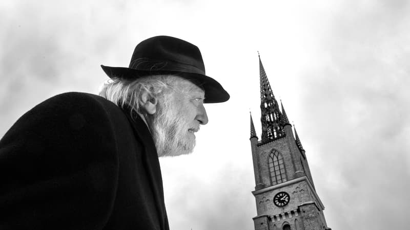 L'auteur hongrois László Krasznahorkai photographié à Stockholm, en Suède, le 23 janvier 2025.