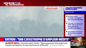 Incendie dans l'Aude: quatre hélicoptères bombardiers d'eau font face à une nouvelle reprise de feu